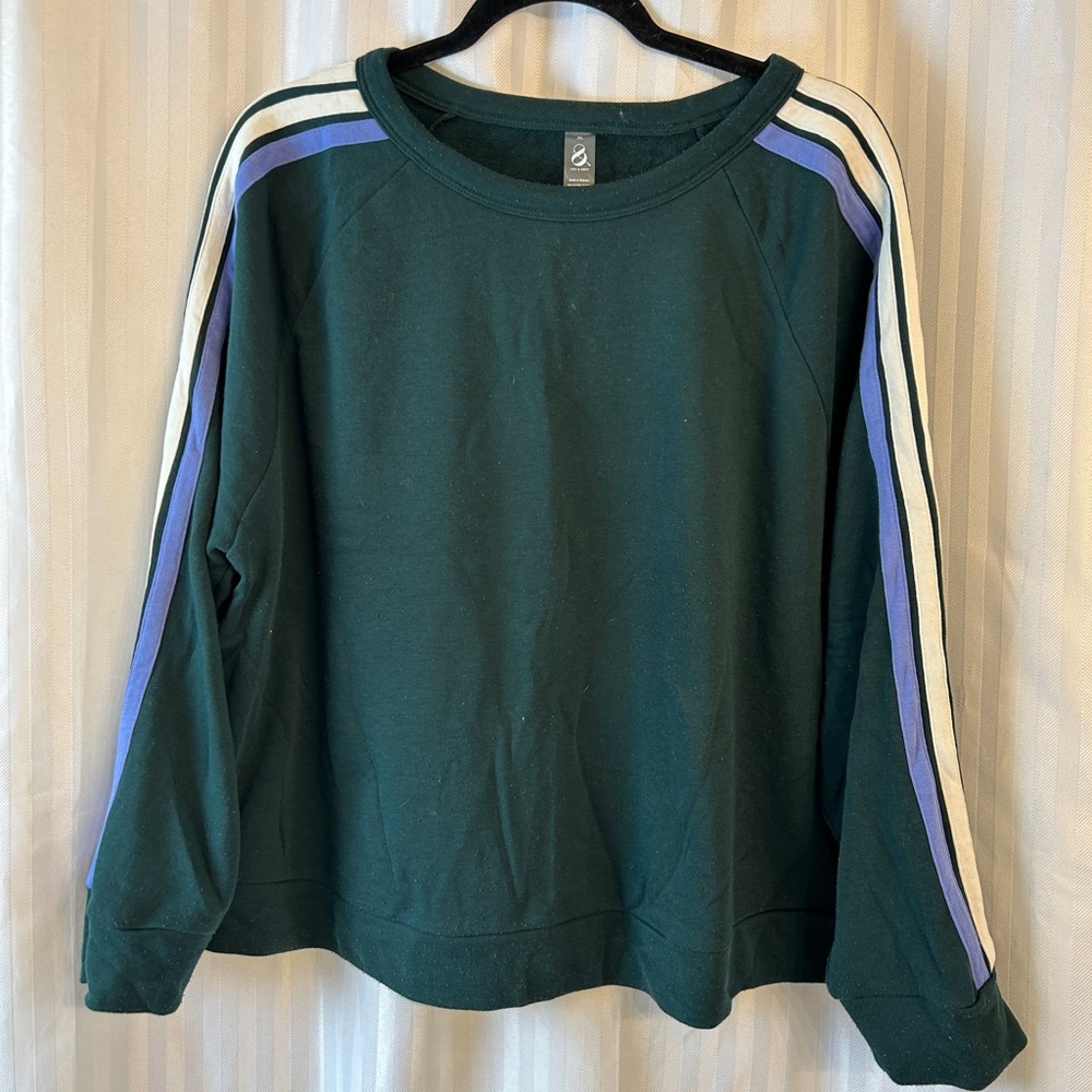 Lou & Grey Striped Sweatshirt- Size XL